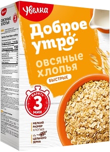 Изображение товара Хлопья овсяные Увелка Быстрые 400г