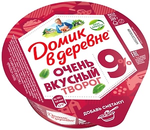 Изображение товара Творог Домик в деревне 9% 300г