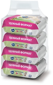 Изображение товара Влажная туалетная бумага Zemma Детская 80шт*4 упаковки