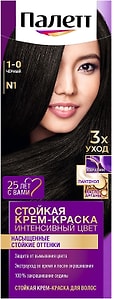 Изображение товара Крем-краска для волос Палетт Интенсивный цвет 1-0 N1 Черный 110мл