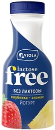 Изображение товара Йогурт питьевой Viola Lactose Free Клубника-Ананас 1.1% 270г