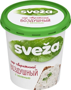 Изображение товара Сыр творожный Sveza Воздушный с зеленью 60% 150г