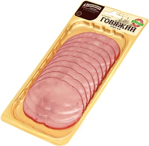 Изображение товара Рулет Егорьевская Говяжий копчено-вареный нарезка 115г