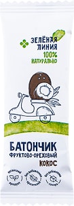 Изображение товара Батончик фруктово-ореховый Зеленая линия Кокос 35г