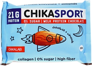 Изображение товара Шоколад Chikalab Молочный с миндалем 100г