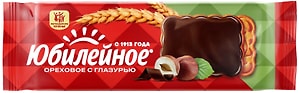 Изображение товара Печенье Юбилейное Ореховое с темной глазурью 116г