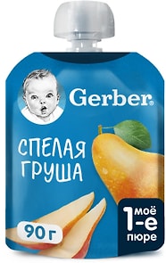 Изображение товара Пюре Gerber Спелая груша с 4 месяцев 90г