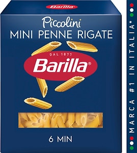 Изображение товара Макароны Barilla Piccolini Mini Penne Rigate n.66 450г