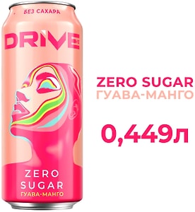 Изображение товара Напиток тонизирующий Drive me Zero Sugar Guava-Mango 449мл