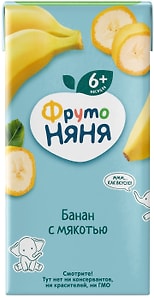Изображение товара Нектар ФрутоНяня Банан с мякотью с 6 месяцев 200мл