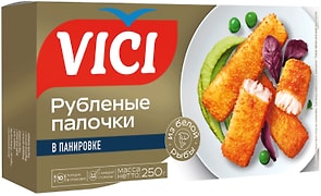 Изображение товара Рыбные палочки Vici из минтая филе-кусочки в панировке 250г