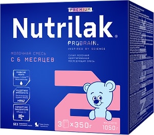Изображение товара Смесь Nutrilak Premium 2 молочная 3шт*350г