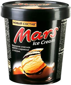 Изображение товара Мороженое Mars сливочное с карамелью и глазурью 8.5% 300г