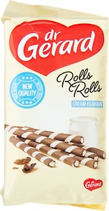 Изображение товара Трубочки вафельные DrGerard с какао со сливочным кремом 112г