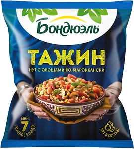 Изображение товара Смесь овощная Бондюэль Тажин Нут с овощами по-мароккански 400г
