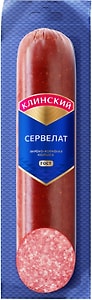 Изображение товара Колбаса Клинский Сервелат варено-копченая 0.4-0.6кг