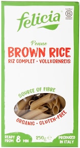 Изображение товара Макароны Felicia Penne Brown rice Перья 250г