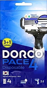 Изображение товара Станки для бритья Dorco Pace 4 одноразовые 4шт