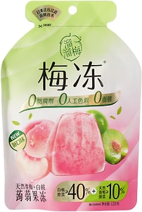 Изображение товара Желе фруктовое Liullumel конжаковое со вкусом зеленой сливы и персика 120г