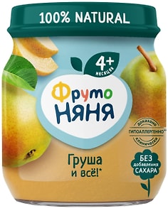Изображение товара Пюре Фрутоняня Груша 100г
