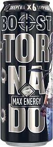 Изображение товара Напиток энергетический газированный Tornado Max Energy TornadoBoost 400мл