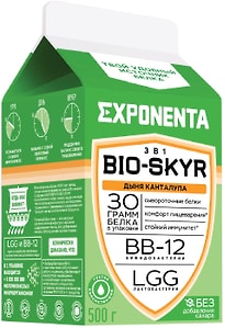 Изображение товара Напиток кисломолочный Exponenta Bio-Skyr Дыня-Канталупа обезжиренный с высоким содержанием белка 500г