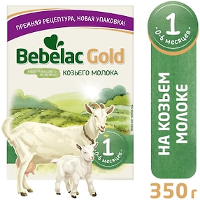 Изображение товара Смесь Bebelac Gold 1 молочная на основе козьего молока с 0 месяцев 350г