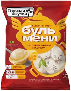 Изображение товара Пельмени Горячая штучка Бульмени со сливочным маслом 400г