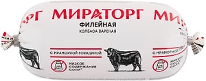 Изображение товара Колбаса Мираторг Филейная вареная с мраморной говядиной 400г