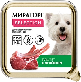 Изображение товара Влажный корм для собак Мираторг Паштет с ягненком 100г