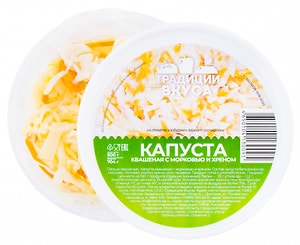 Изображение товара Капуста Традиции Вкуса Квашеная с морковью и хреном 800г