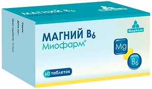 Изображение товара БАД к пище Miopharm Магний В6 60шт