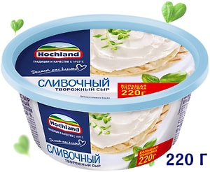 Изображение товара Сыр творожный Hochland Сливочный 60% 220г
