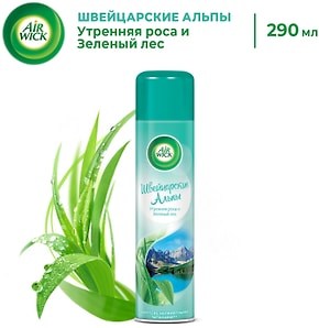 Изображение товара Освежитель воздуха Air Wick Швейцарские Альпы Утренняя роса и Зеленый лес 290мл