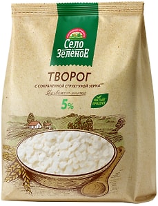 Изображение товара Творог Село Зеленое 5% 500г