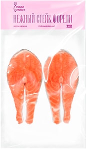 Изображение товара Форель Люди Любят Стейки замороженные 500г