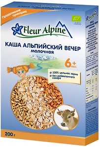 Изображение товара Каша Fleur Alpine Альпийский вечер молочная с 6 месяцев 200г