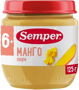 Изображение товара Пюре Semper Манго с 6 месяцев 125г