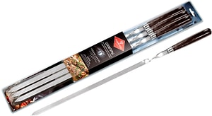 Изображение товара Набор шампуров Forester большие с деревянными ручками 6шт