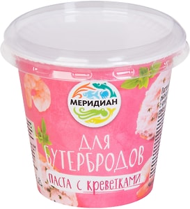 Изображение товара Паста Меридиан для бутербродов с креветкой 140г