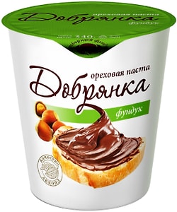 Изображение товара Паста ореховая Акконд Добрянка Фундук 340г