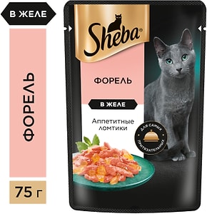 Изображение товара Влажный корм для кошек Sheba с форелью 75г