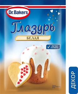 Изображение товара Смесь Dr.Bakers Пищевая глазурь белая 90г