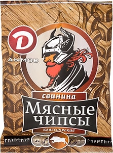 Изображение товара Чипсы мясные Дымов из свинины классические сыровяленые 25г