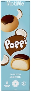 Изображение товара Мороженое MotiMe пломбир в рисовом тесте в карамельной глазури Кокос 15% 120г