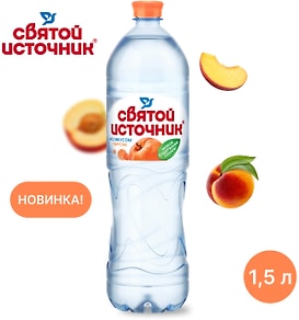 Изображение товара Вода Святой Источник персик негазированная 1.5л