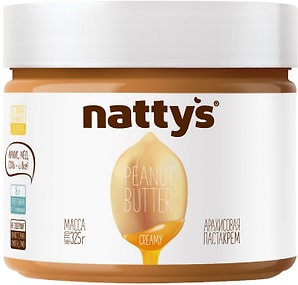 Изображение товара Паста арахисовая Nattys Creamy с медом 325г