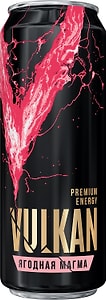 Изображение товара Напиток энергетический Vulkan Ягодная магма со вкусом малины и граната газированный 450мл