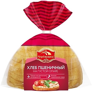 Изображение товара Хлеб Черемушки Пшеничный на густой опаре нарезка 300г