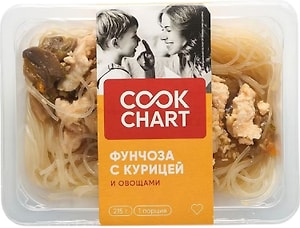 Изображение товара Фунчоза Cook Chart с курицей и овощами 215г